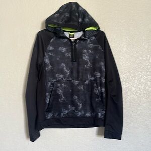 Athletic Works Youth Boys Black Camo Hoodie Jacket Size XXL (18) Stretch Soft